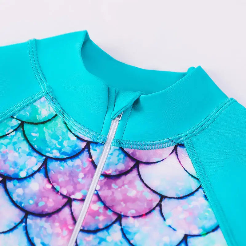 Floral Long Sleeve Baby Swimsuit for 0-6 Years Old - UV Protection Swimwear for Toddlers & Infants | Perfect for Beach, Pool & Summer Water Activities