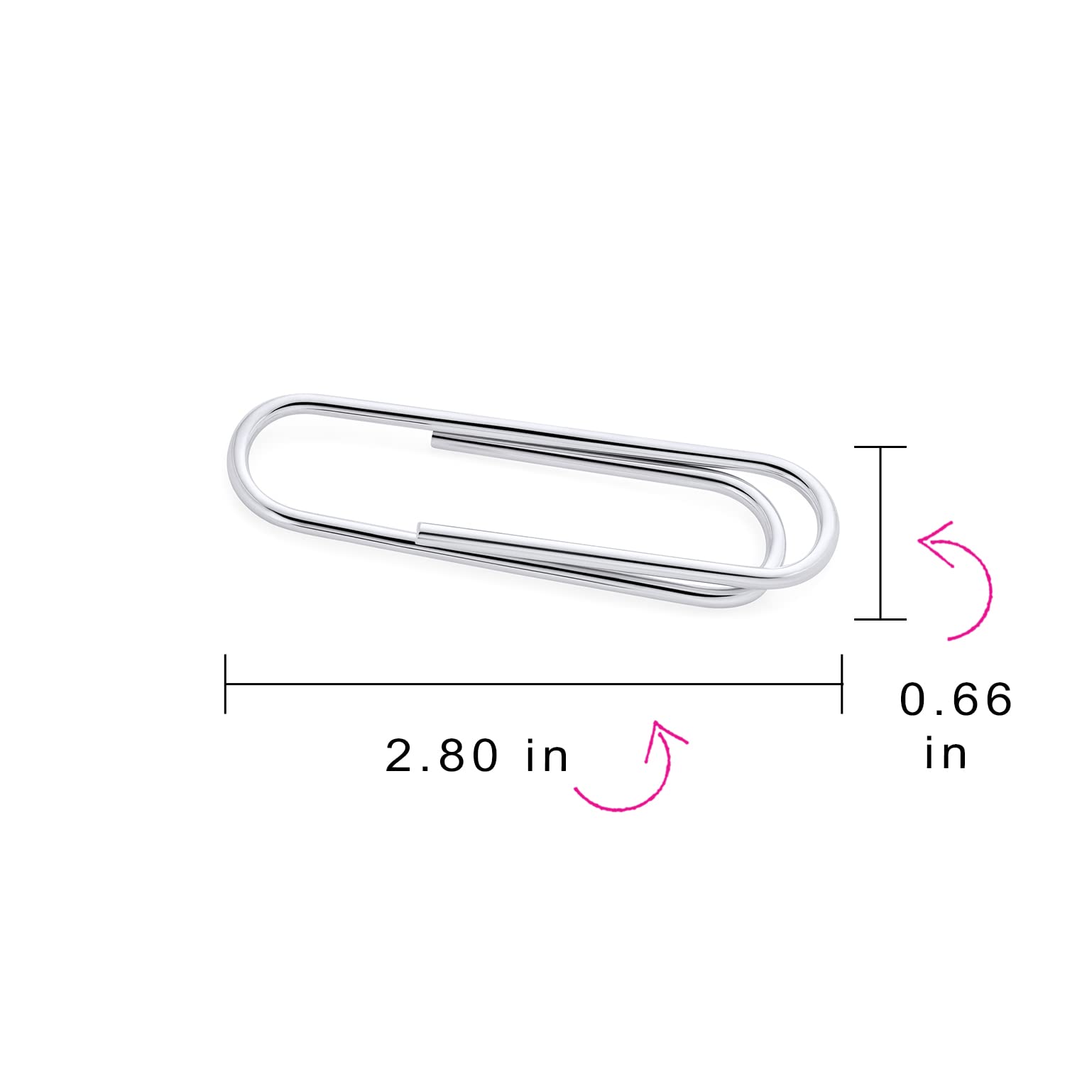 Custom Sterling Silver Money Clip for Men - Personalized Horseshoe & Golf Design - Strong Plain Paper Clip Style - Ideal Gift for Father, Teens, Graduation & Special Occasions
