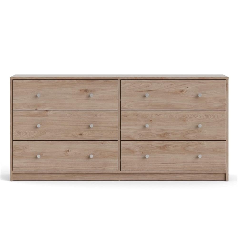 Pemberly Row 2-Piece Dresser and Nightstand Bedroom Set in Jackson Hickory - Perfect for Master Bedroom, Guest Room, and Home Office Storage