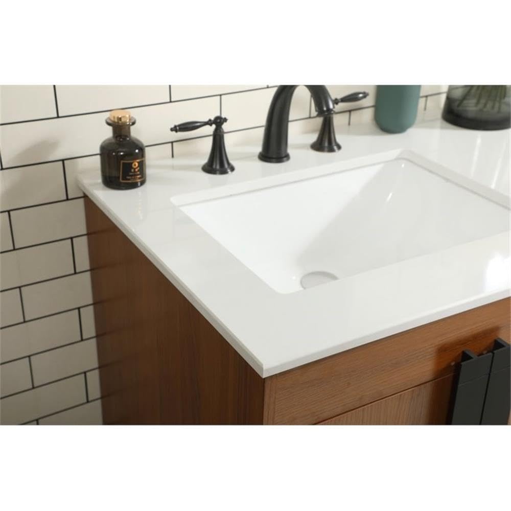 18 Inch White Modern Bathroom Vanity Cabinet - Elegant Under Sink Storage Organizer for Bathroom Fixtures | Perfect for Small Space Bathroom Decor & Organization