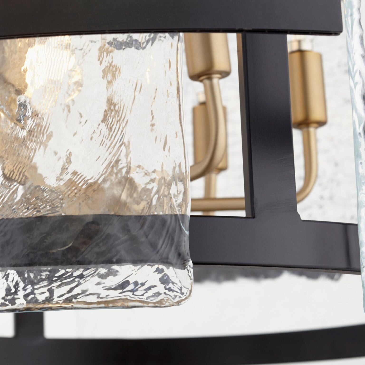 Cyan Design 11118 Panorama Chandelier - Noir & Aged Brass Finish, Medium Size - Perfect for Dining Room, Living Room, or Bedroom Lighting