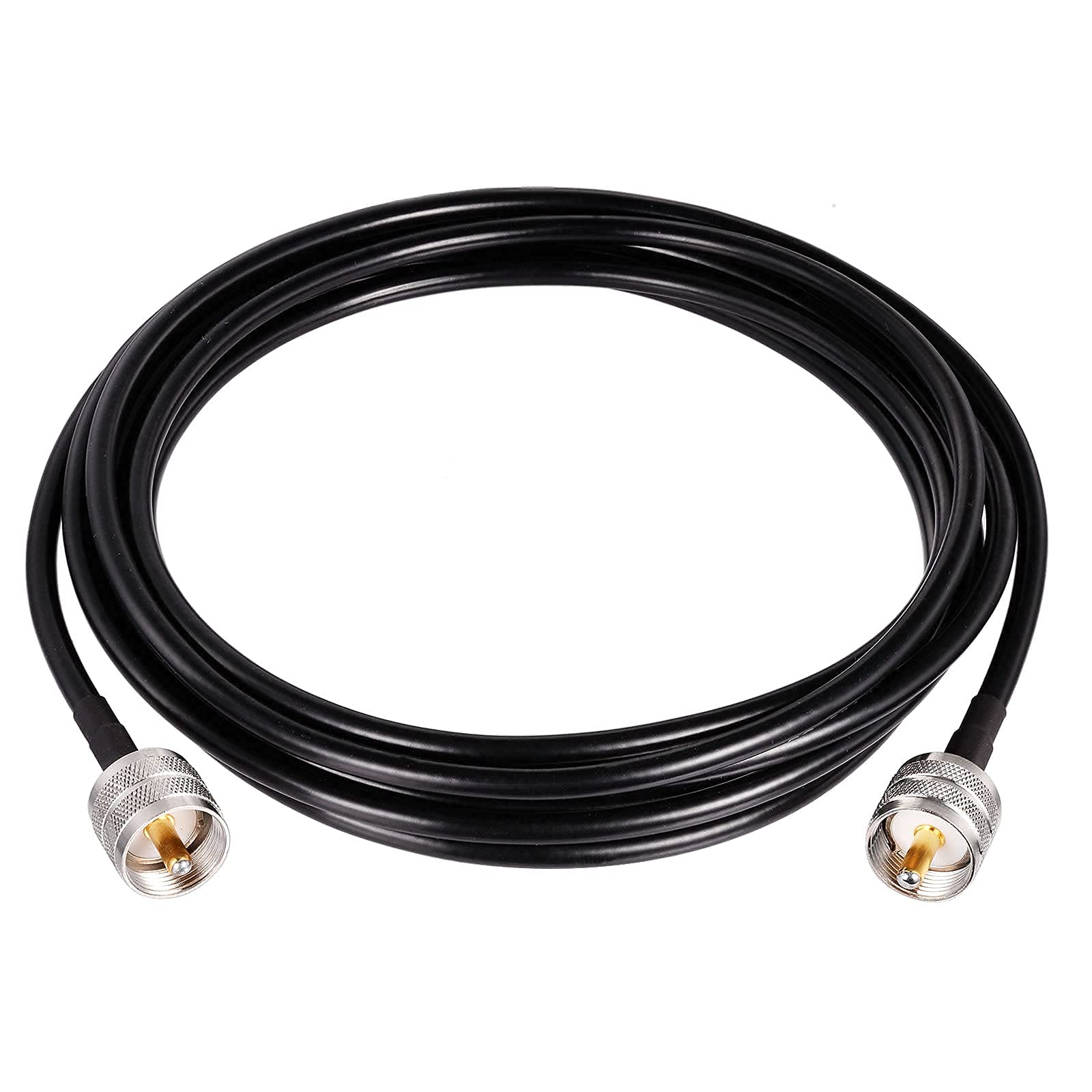 Superbat CB Jumper Cable PL-259 to PL-259 Coax UHF Jumper Cable 10ft RG58 Coaxial Cable for HAM & CB Radio, Antenna Analyzer, SWR Meter - High Performance RF Connector for Amateur Radio, Mobile Communication & Field Testing