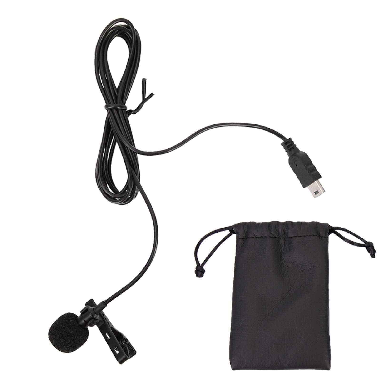 EVTSCAN Clip-On Microphone, Mini Omnidirectional Stereo USB External Microphone with 150cm Professional Cable for GoPro Hero 3/3+/4 - Perfect for Vlogging, Live Streaming & Outdoor Adventures