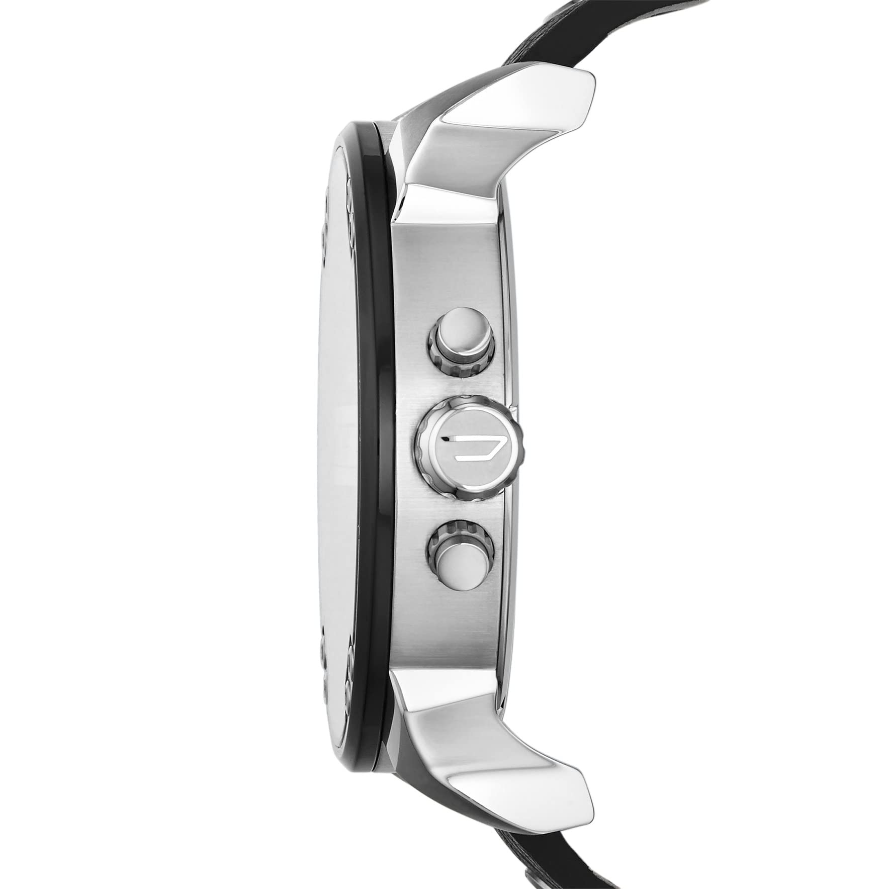 Diesel Mr. Daddy 2.0 Men's Chronograph Watch - Stainless Steel & Leather Strap, Black/Silver (DZ7313) | Perfect for Business, Casual Wear & Special Occasions