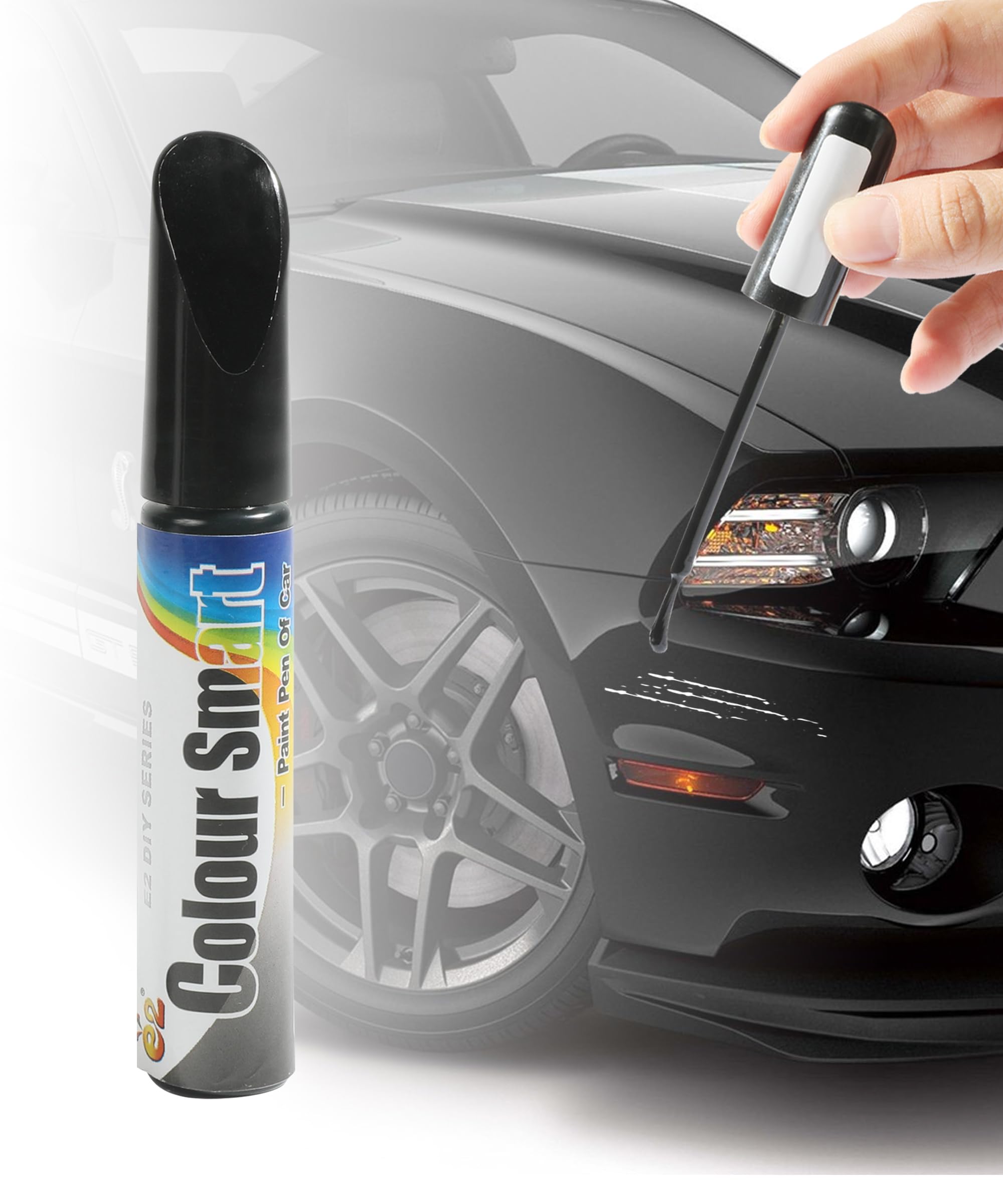 RACOONA Automotive Touch Up Paint Pen - Scratch Repair Kit for Cars (Black) | Perfect for Minor Scratches, Chips & Paint Damage | DIY Car Accessories for Quick Fixes at Home or On The Go