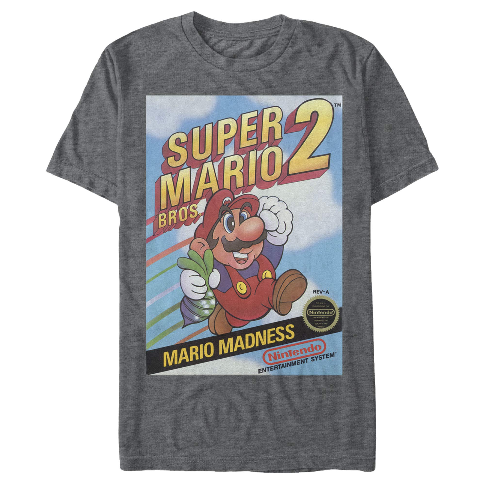 Nintendo Mario Themed Graphic T-Shirt for Men - Super Mario Bros Video Game Merchandise - Perfect for Gaming, Cosplay, and Casual Wear