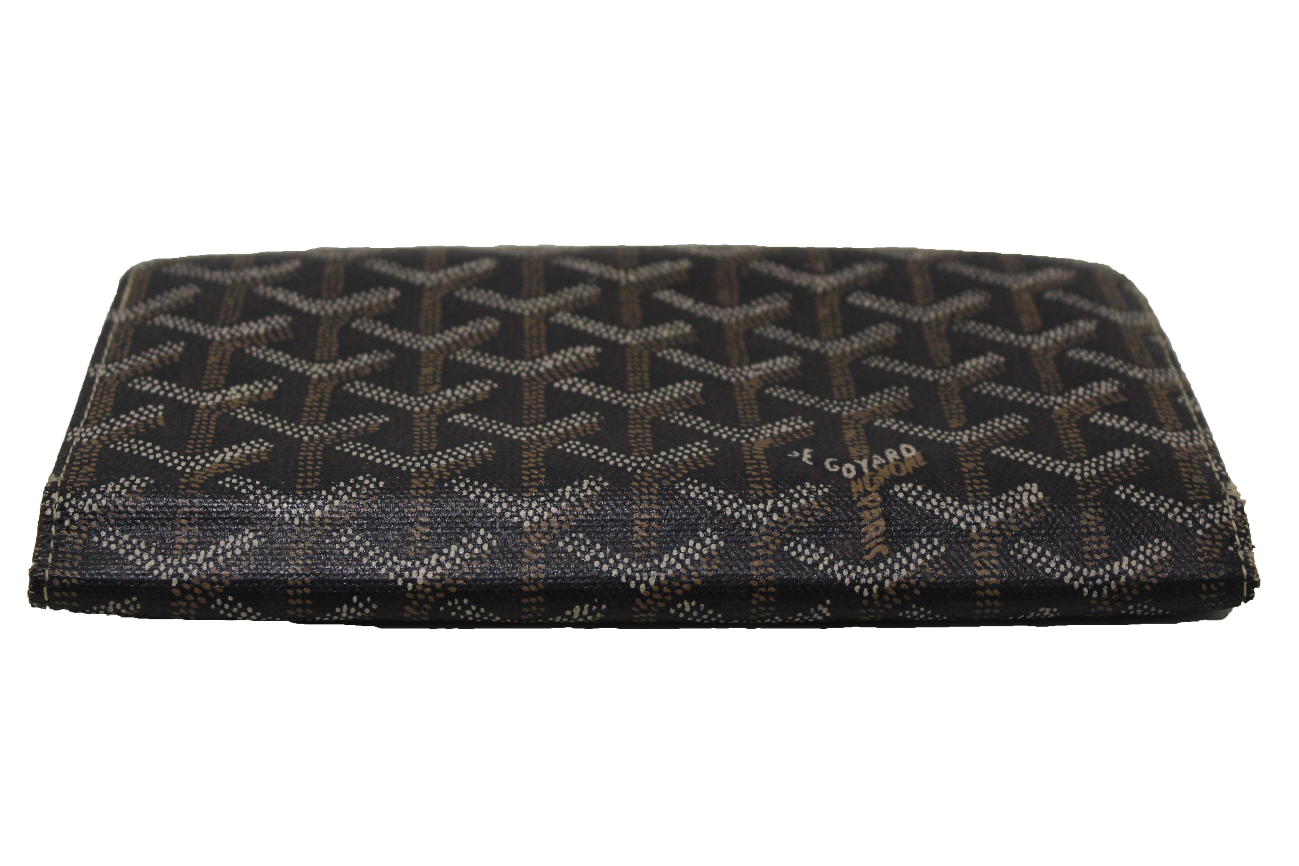 Authentic Goyard Black Goyardine Richelieu Long Wallet for Men - Luxury Leather Bifold Wallet with RFID Protection - Perfect for Business, Travel & Everyday Use