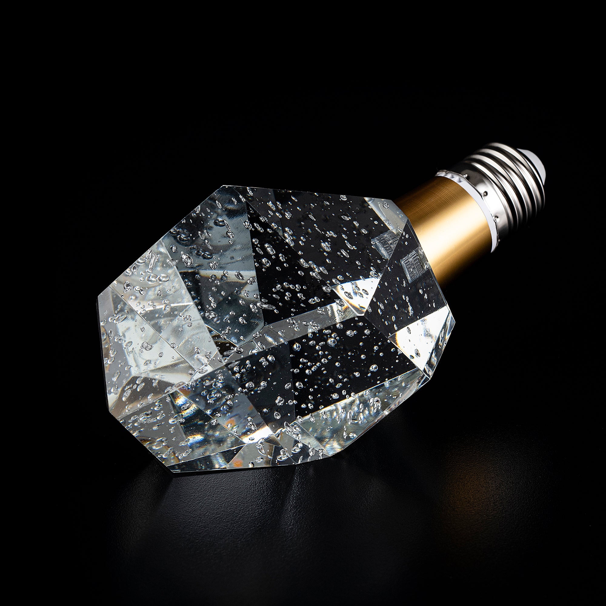 Natural Seeded Geode Crystal LED Light Bulb - Energy Efficient Decorative Lighting for Home, Bedroom, Meditation Room & Spa Decor