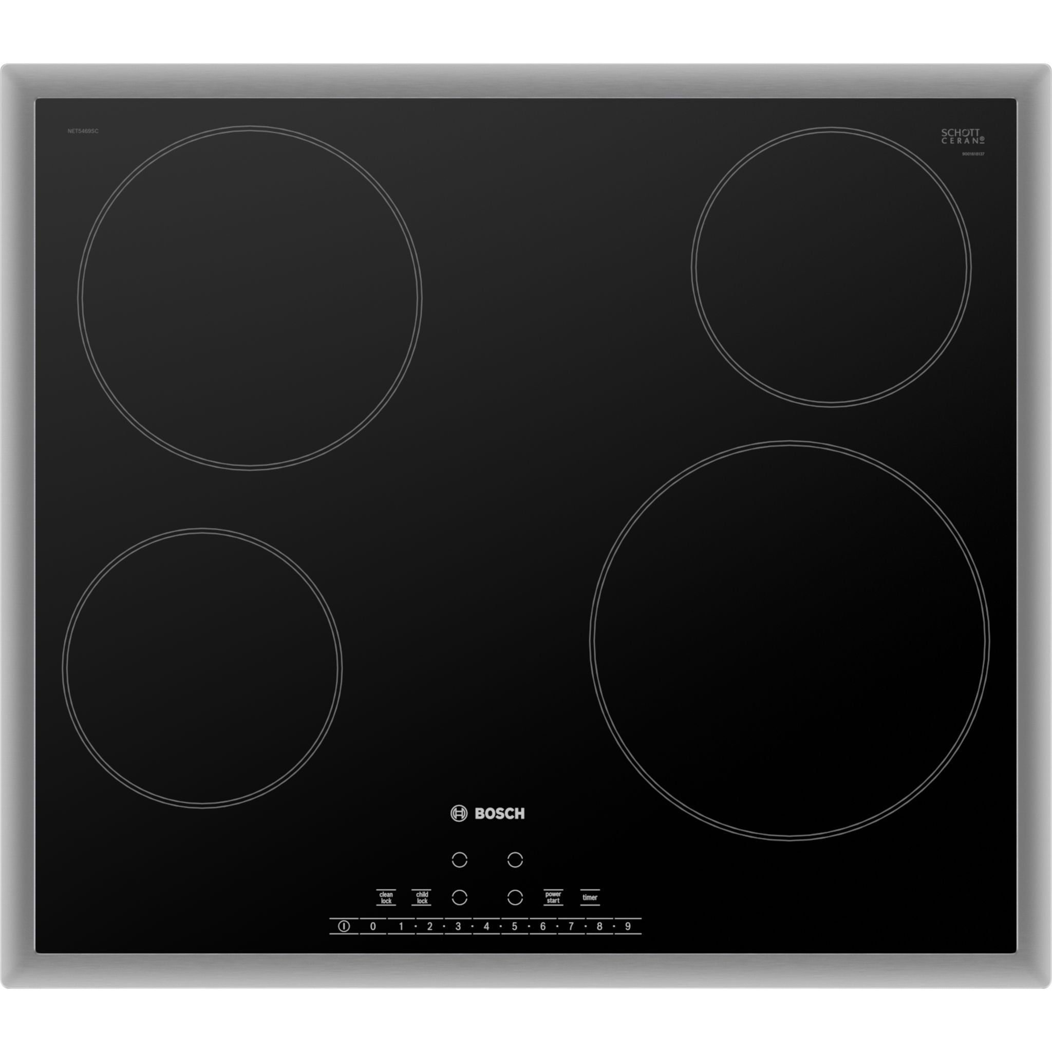 Bosch 24-Inch Black Electric Cooktop (NET5469SC) - Premium Induction Stove for Modern Kitchens, Perfect for Home Cooking & Entertaining