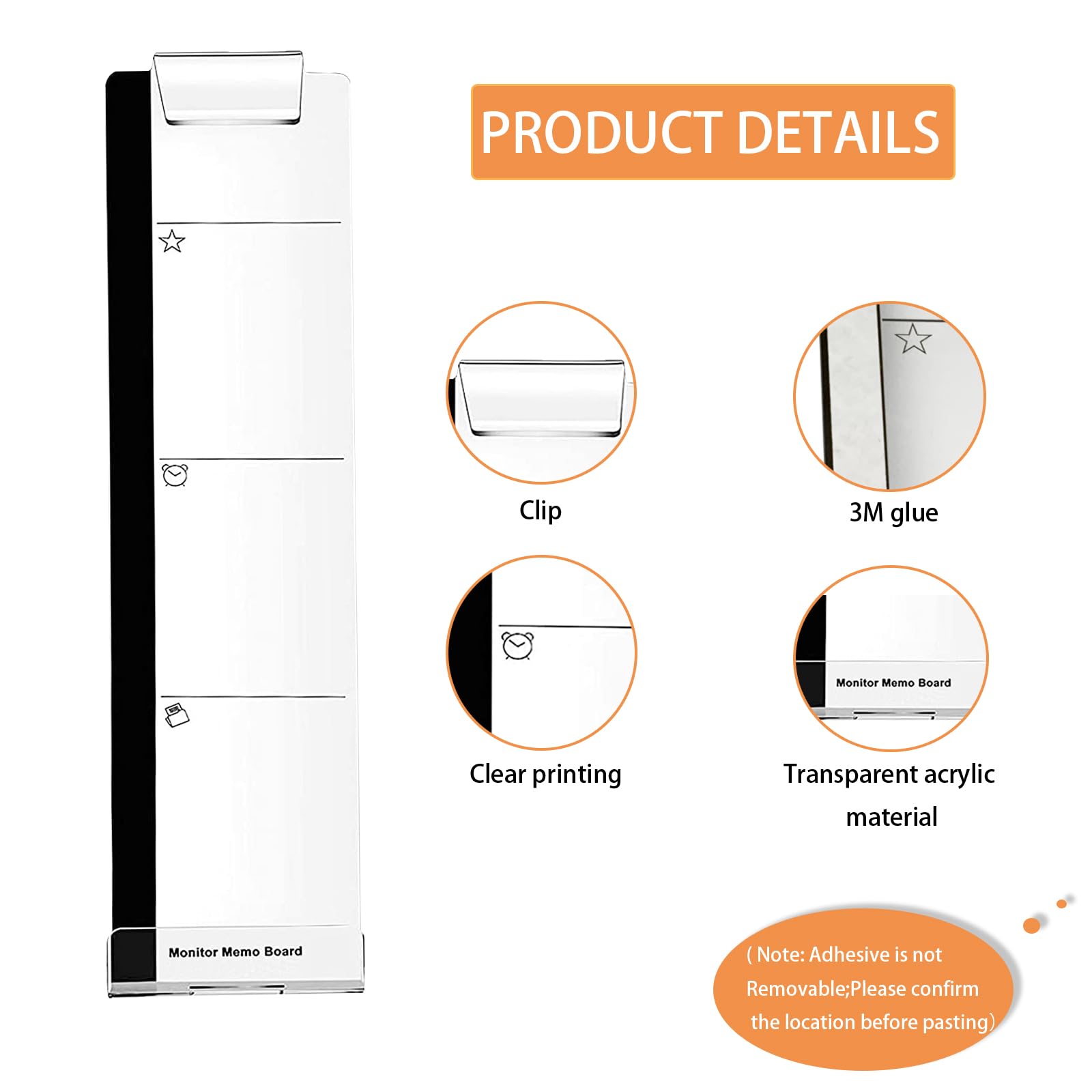 ZUFECY 2-Pack Monitor Memo Board with Phone Holder - Sticky Note Organizer for Computer Side Panel, Home Office Desk Accessories - Perfect for Work Reminders, To-Do Lists & Productivity Boost (Black)