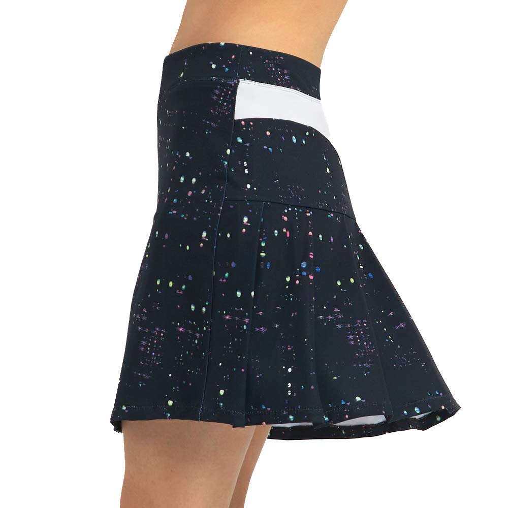 Women's Pleated Tennis Skirt with Stretchy Fabric & Inner Shorts - Sports Golf Skirt with Pockets - Perfect for Tennis, Golf & Running (Runs Large)