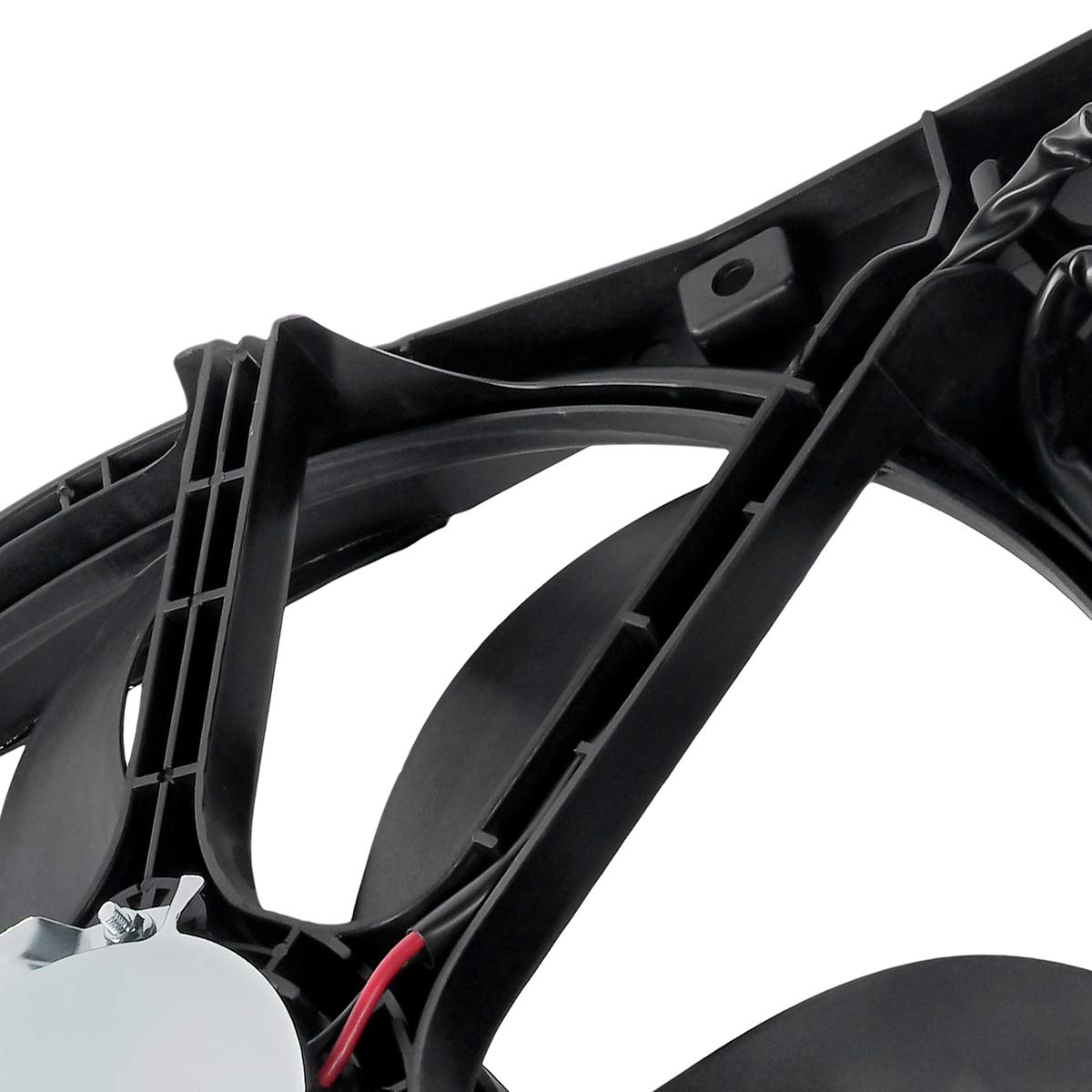 DNA MOTORING OEM-RF-0090 Black Radiator Cooling Fan Assembly - High Efficiency Direct Replacement for 06-09 Ford Fusion, 06 Lincoln Zephyr & 06-09 Mercury Milan | Improved Cooling Performance for Hot Weather & Heavy Traffic Driving