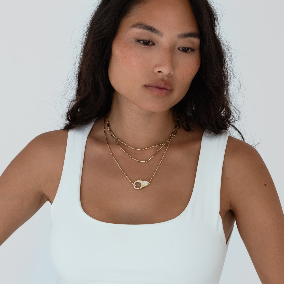 Layered Sloan Necklace for Women - Elegant Gold Plated Layered Chain Necklace - Perfect for Everyday Wear, Date Night & Special Occasions
