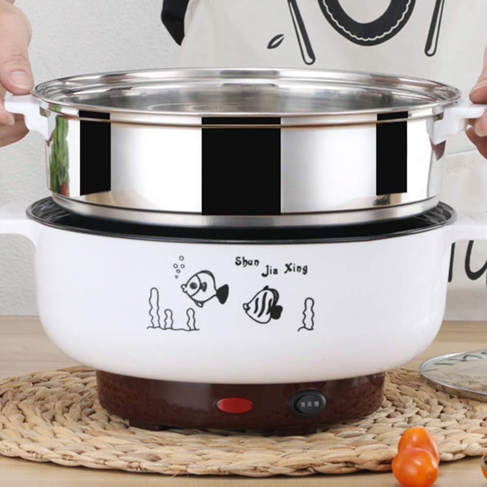 Non-Stick Electric Skillet - Multi-Function Electric Hot Pot with Double Handles, Stainless Steel Electric Cooker for Home Cooking, Boiling, Steaming & Frying | Perfect for Family Meals, Parties & Dorm Use