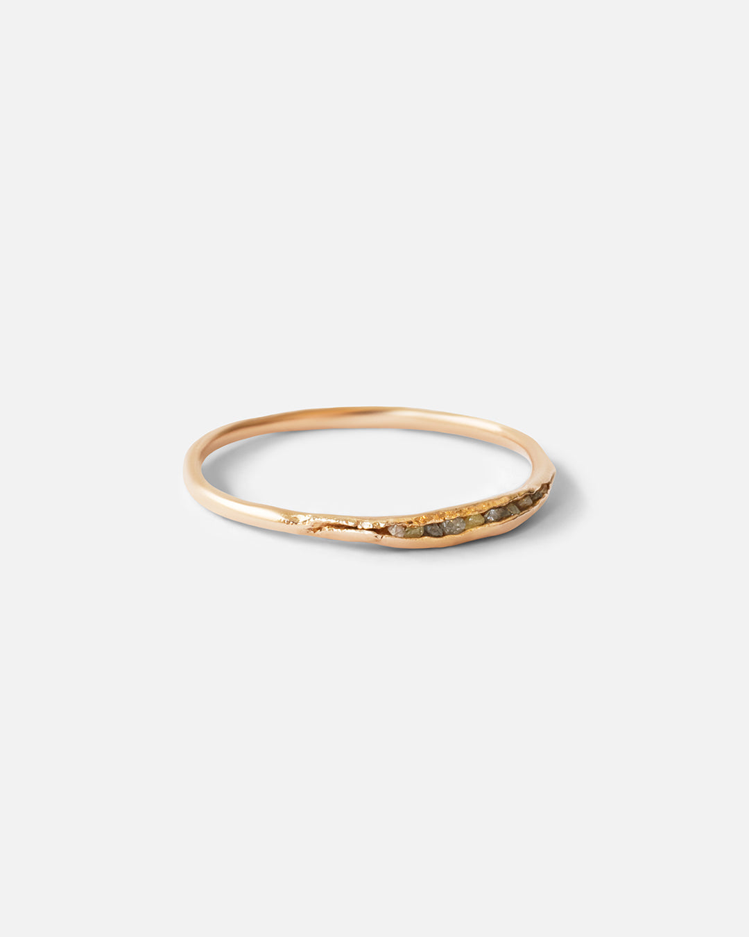 Exquisite Champagne Diamond Chip Ring - Elegant & Timeless Jewelry for Women | Perfect for Weddings, Anniversaries & Special Occasions