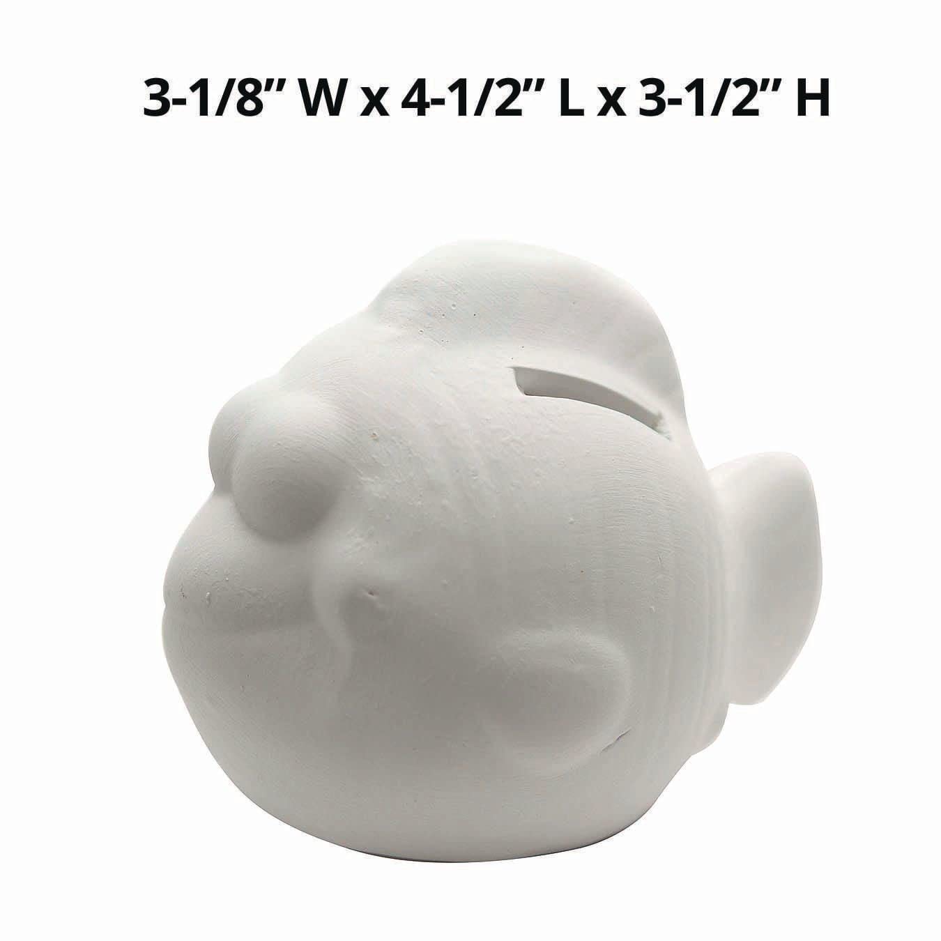 Ceramic Bisque Fish Banks - Handmade Piggy Bank for Kids, Unique Money Saving Jar, Home Decor Gift for Collectors (Perfect for Birthday, Christmas, and Room Decoration)