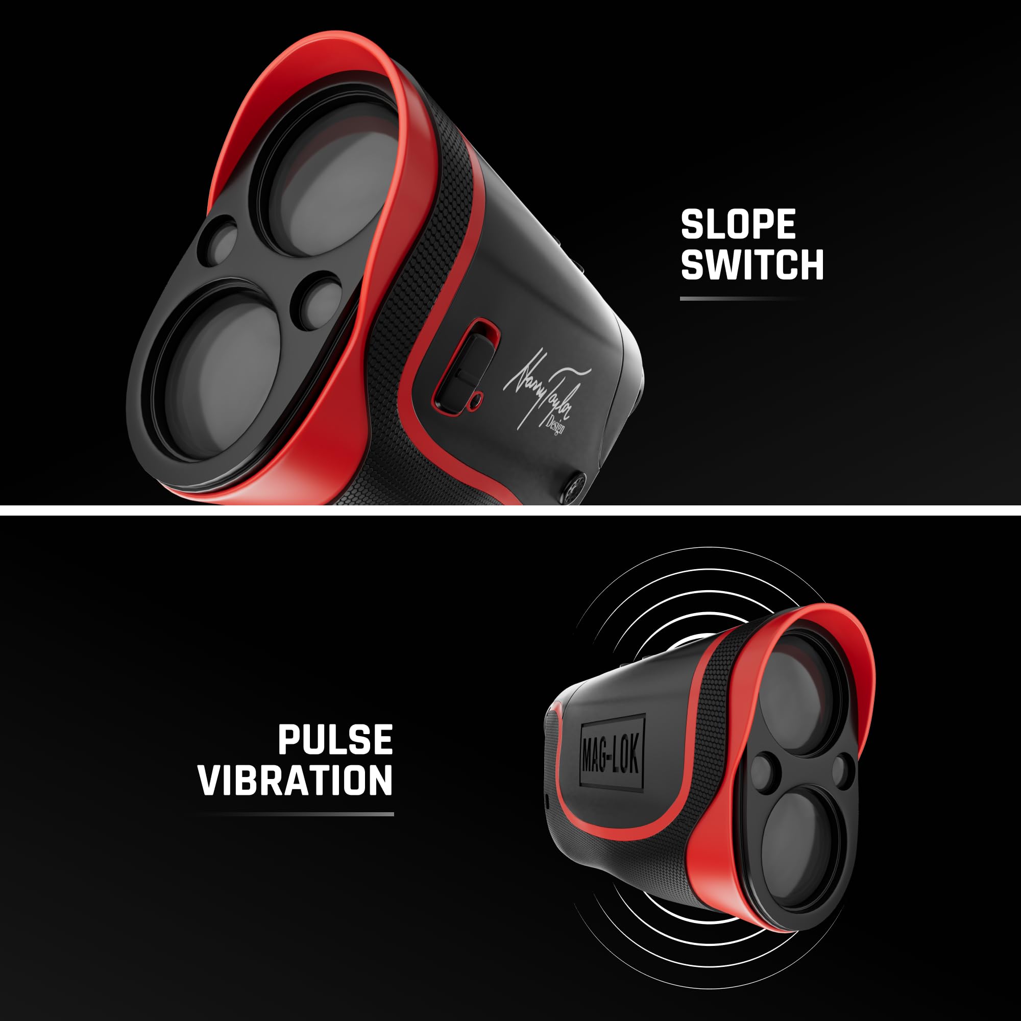 Premium Black Laser Rangefinder for Golf & Hunting - 1000 Yard Range with 7X Magnification, Auto-Ambient Display, Vibration Alert, Slope Switch, Magnetic Mount & Rechargeable Battery | Perfect for Golfers, Hunters and Outdoor Enthusiasts