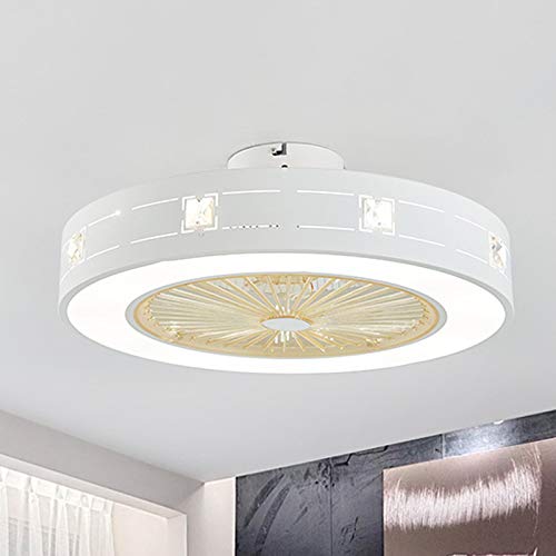 Modern Dimmable LED Ceiling Fan with Light - 21.5