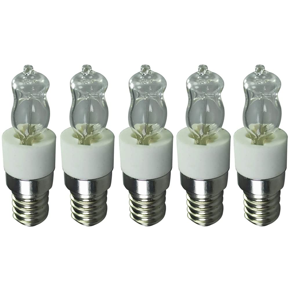 High Temperature Resistant 50W Halogen Oven Light Bulb 110V/220V - Safe for Microwave, Dryer & Household Appliances (5 Pack) - Perfect for Kitchen, Laundry Room & Home Lighting