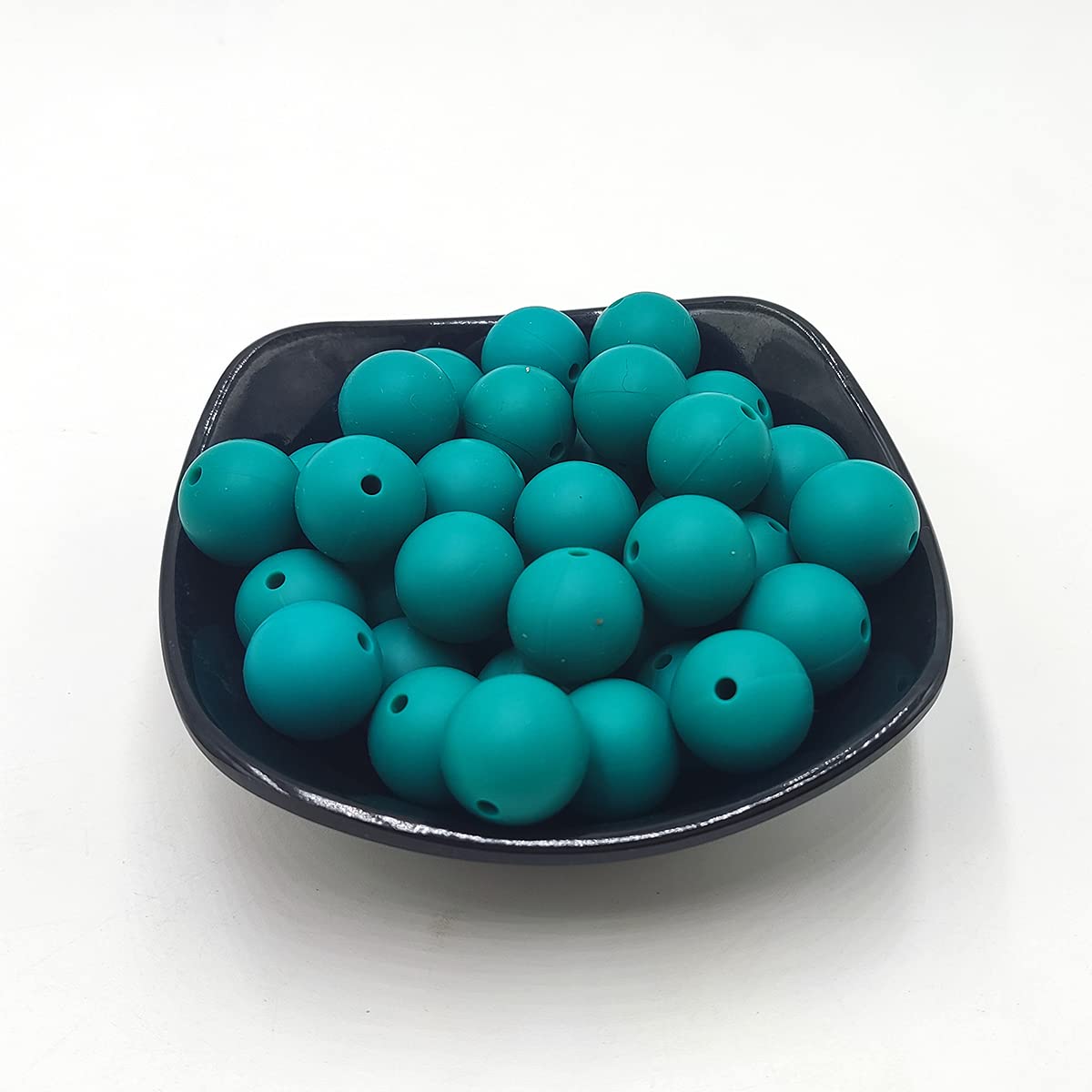 15mm Silicone Pearl Beads 50pcs - DIY Jewelry & Keychain Making for Women