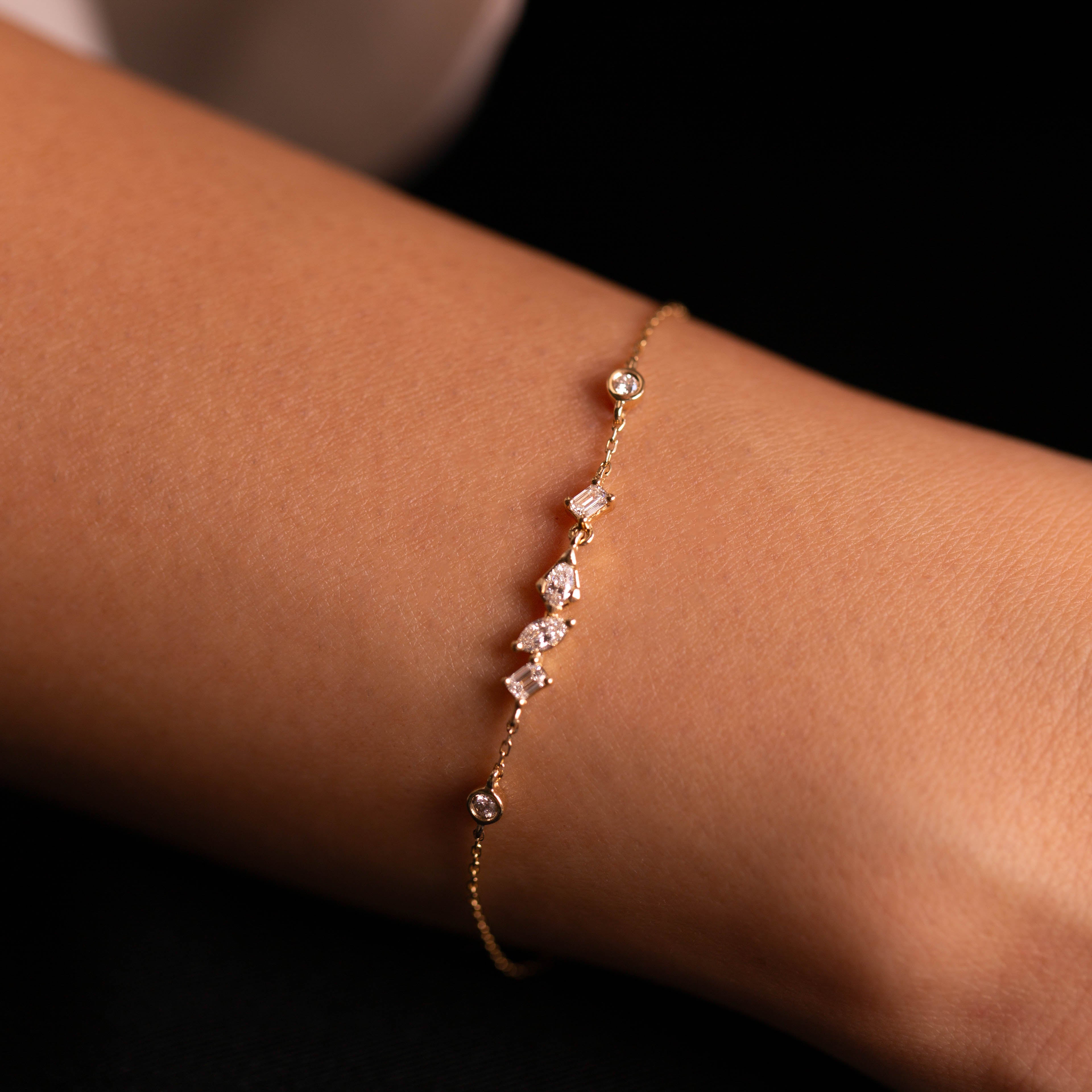 0.25ct Lab Grown Diamond Tennis Bracelet in 10k Gold - Elegant Stackable Jewelry for Women, Perfect for Weddings & Special Occasions