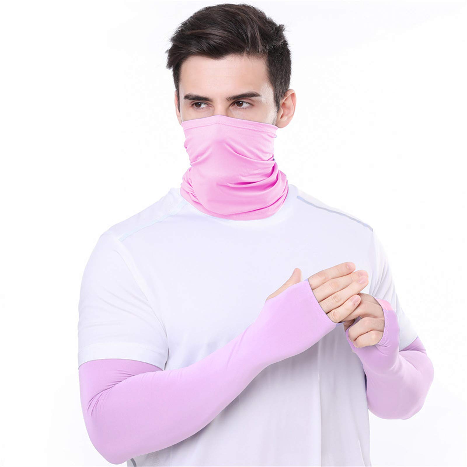 Cooling Arm Sleeves & Bandana Neck Gaiter - UV Protection Face Mask & Headband for Men & Women - Perfect for Running, Cycling, Hiking & Outdoor Sports