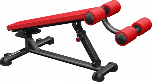 ATLANTIS Adjustable Decline Bench for Home Gym - Strength Training & Ab Workouts - Foldable & Space-Saving Workout Bench for Full Body Exercises
