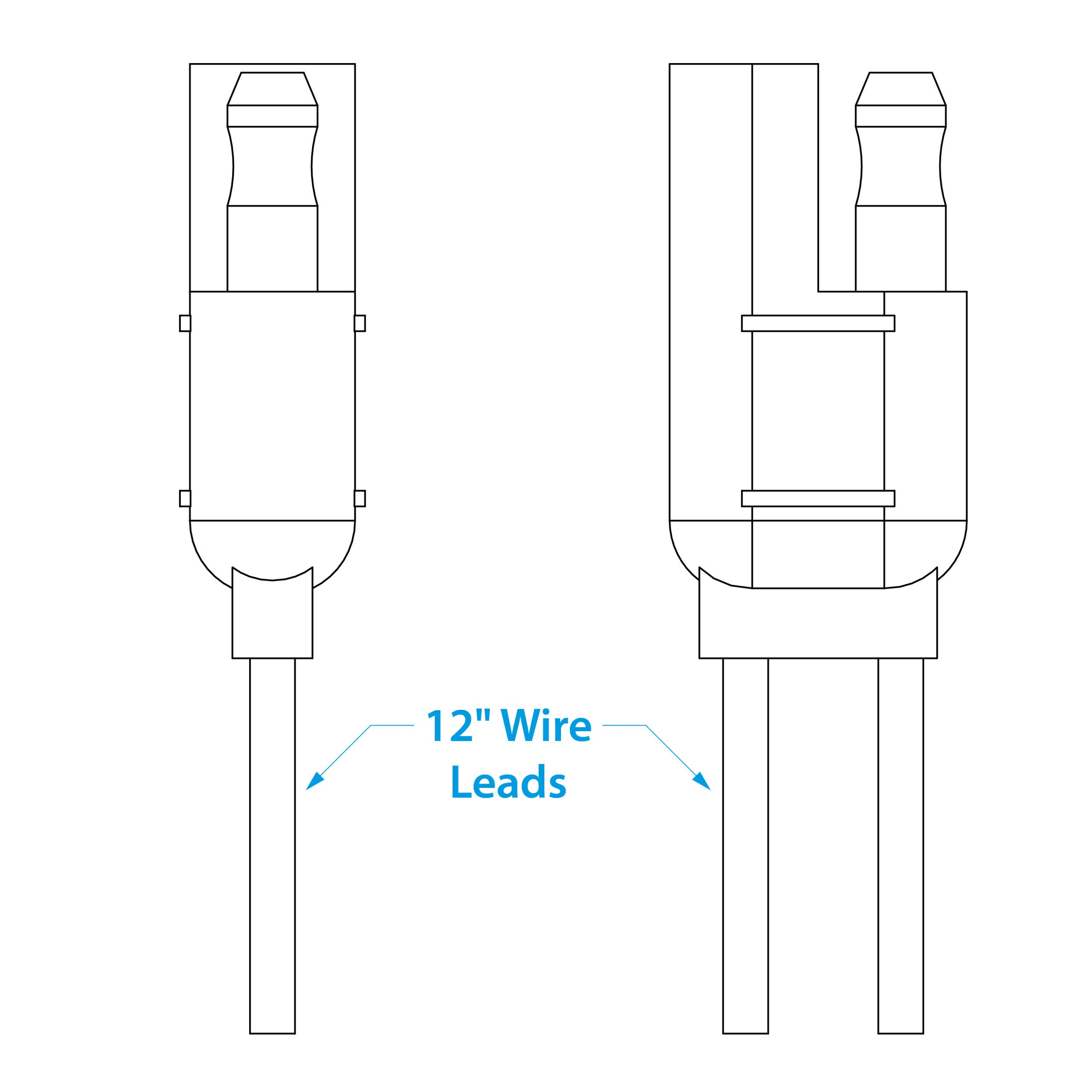 Seachoice 2 Pole Marine Wire Connector - Waterproof Male/Female Electrical Connector with 12 Inch Lead - Perfect for Boat Wiring, RV Electrical Systems & Outdoor Power Connections