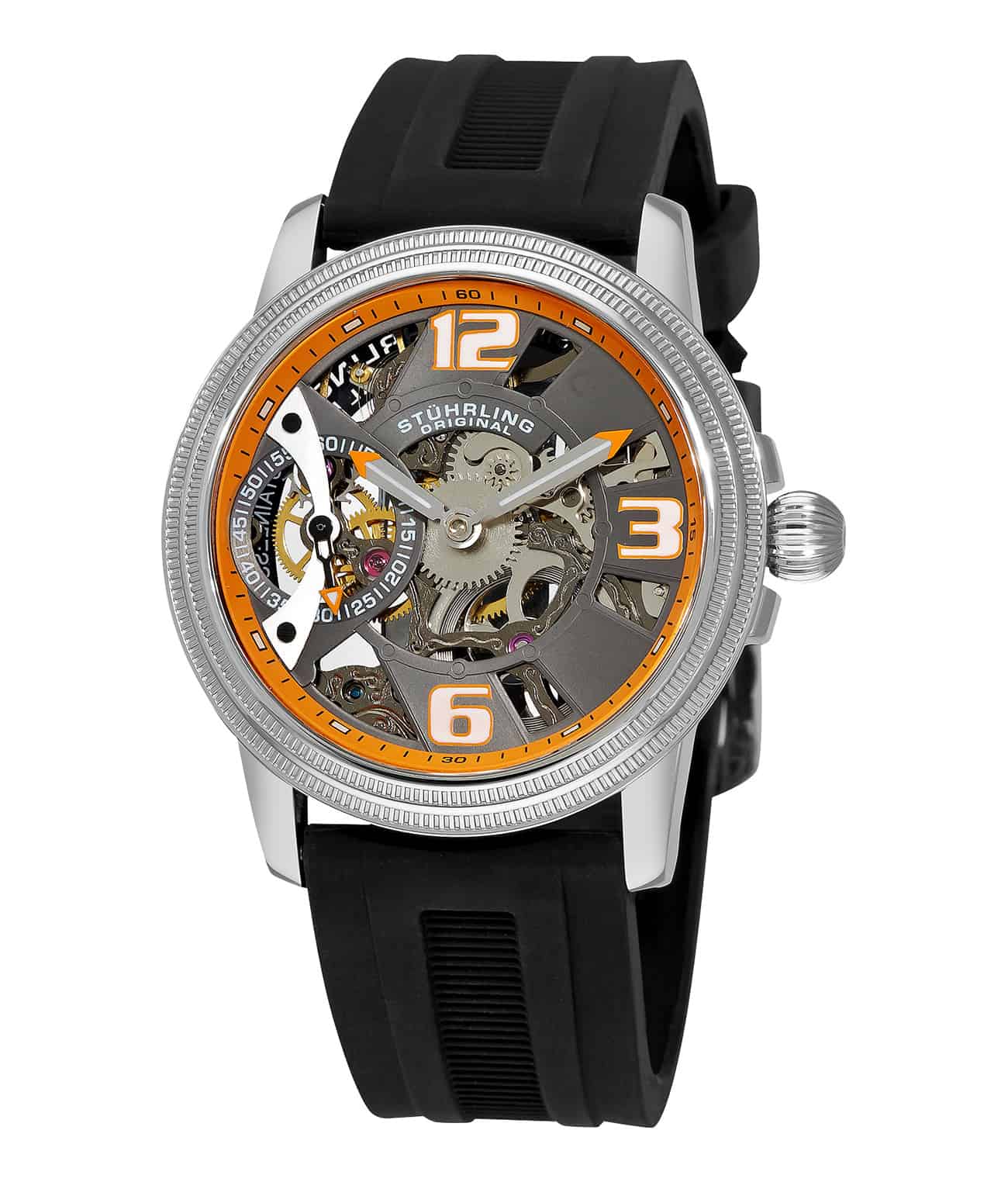Grey Dial / Silver Case / Black Silicone Strap Tang Buckle 4