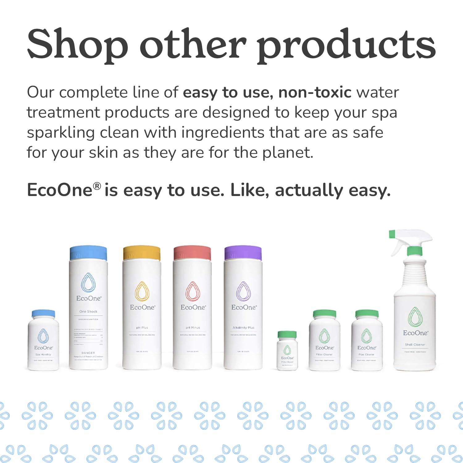EcoOne Hot Tub Chemical Maintenance Kit - Spa Shock & Conditioner Set with Chlorine Granular & Monthly Conditioner - 6 Month Supply for Crystal Clear Water - Perfect for Backyard Relaxation & Hydrotherapy