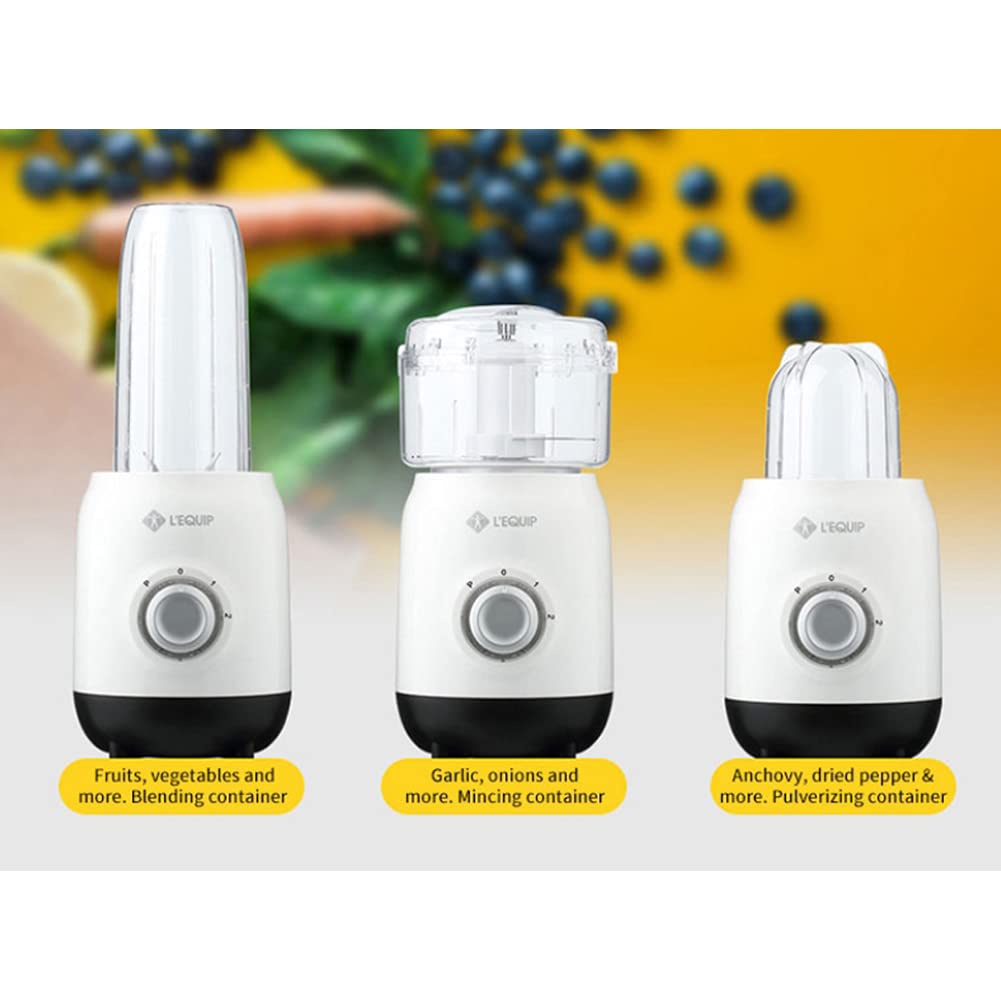 LEQUIP 3 in 1 Blender LB-M2201P - High Speed 20,000 RPM Blender, Mixer & Grinder for Smoothies, Juices & Food Prep - 220V Home Kitchen Appliance for Healthy Drinks & Meal Preparation