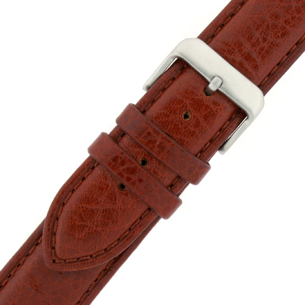 Extra Long Genuine Leather Watch Band - Light Brown Padded Strap (22mm) for Men & Women | Perfect for Large Wrists, Dress Watches & Formal Occasions