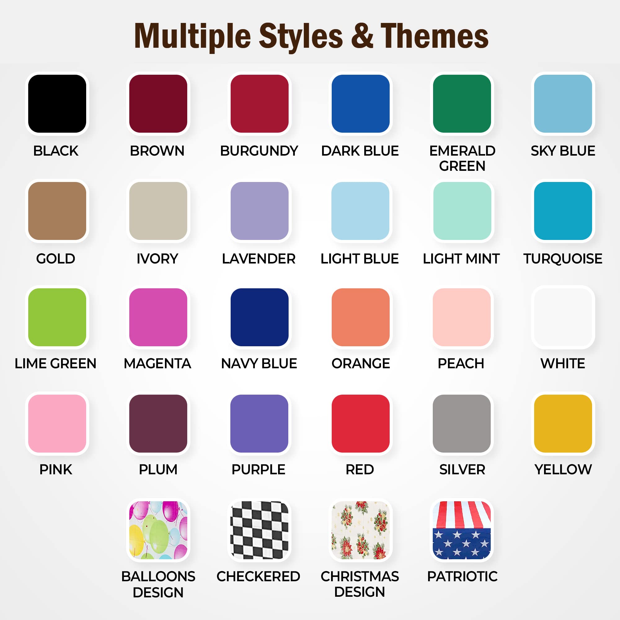 Premium 12-Pack Pink Plastic Tablecloths 84