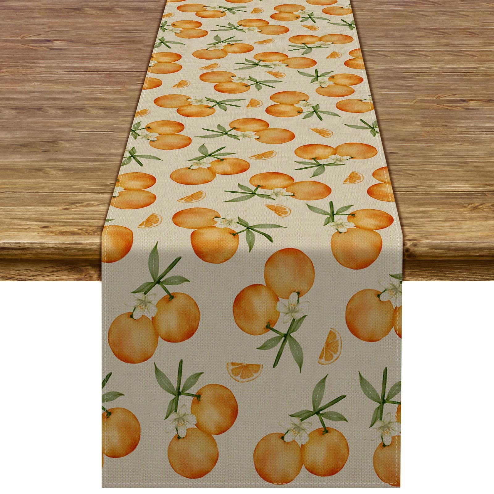 Pudodo Orange Citrus Table Runner - 13