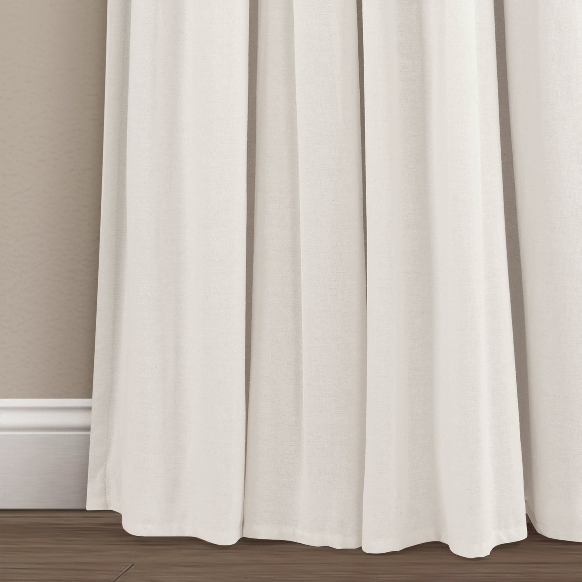 Blackout Linen Curtain Panels with Button Lining - 100% Light Blocking Window Drapes for Bedroom & Living Room Privacy & Sleep