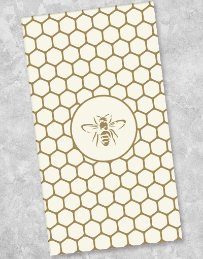 Golden Bee Guest Towel Napkins - 40 Count Premium Paper Napkins for Parties, Weddings & Events - Elegant Disposable Cocktail Napkins for Drinks & Appetizers