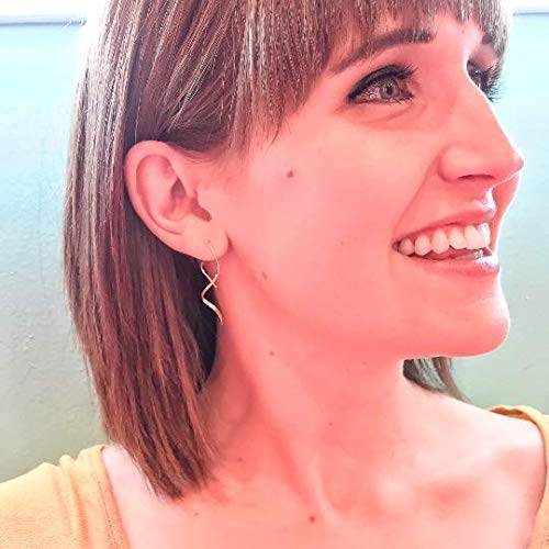14K Gold Filled Spiral Threader Earrings for Women - Hypoallergenic Lightweight Dangle Drop Earrings (1.5 Inch) - Perfect for Parties, Weddings & Everyday Elegant Style