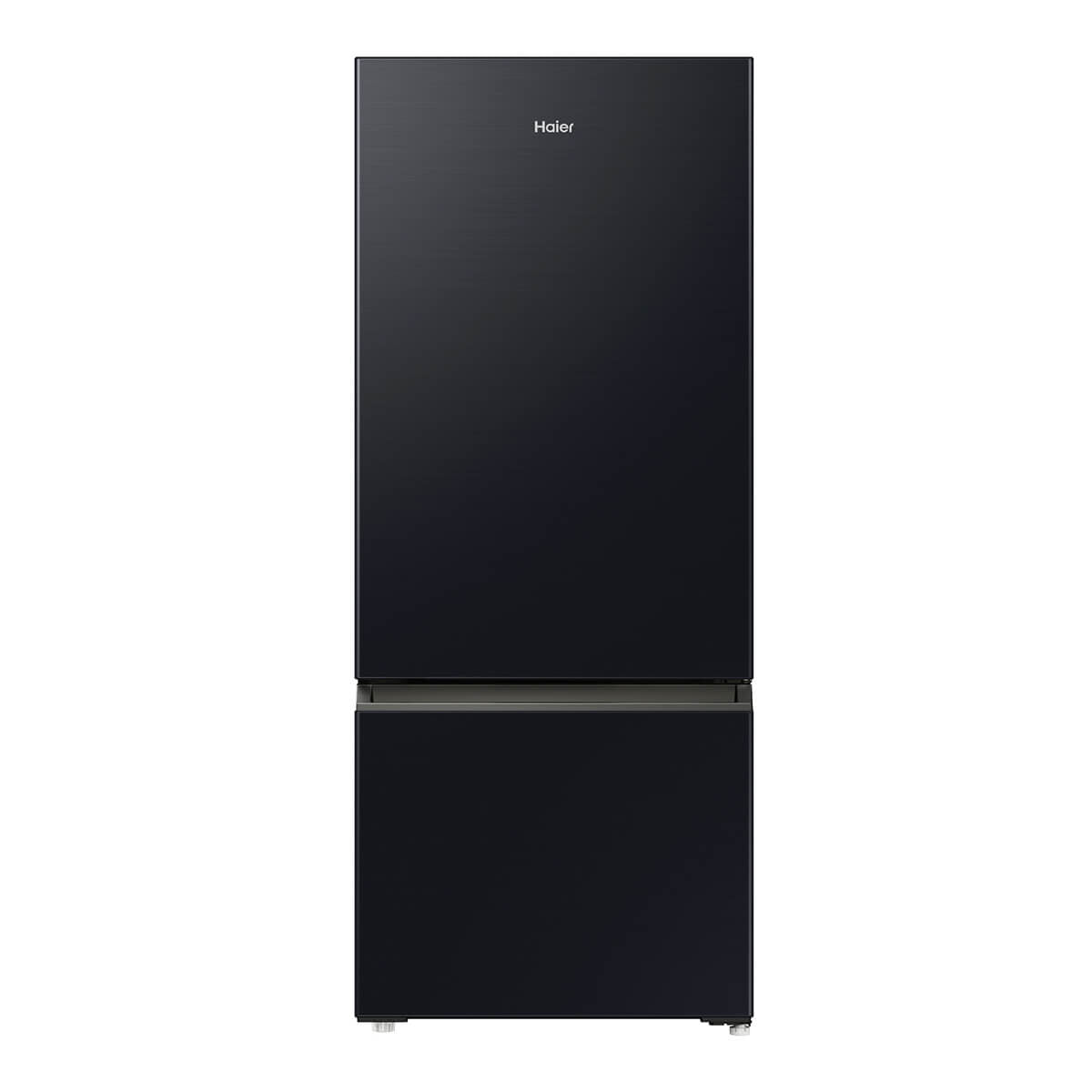 Haier 433L Bottom Mount Refrigerator - Energy Efficient Black Fridge with Adjustable Shelves for Kitchen, Home & Office Use