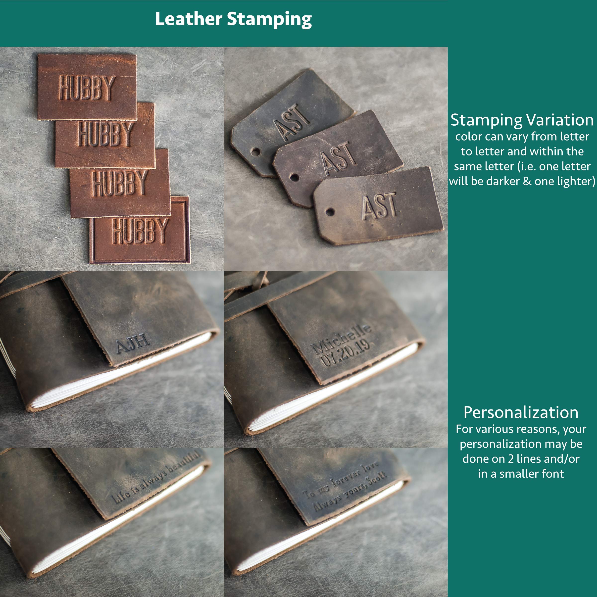 Ox & Pine Personalized Leather Snap Journal - Handcrafted Full Grain Leather Notebook & Sketchbook - 4x6 Unlined or 6x8 Lined Rustic Brown - Perfect for Travel, Gift Giving & Creative Writing