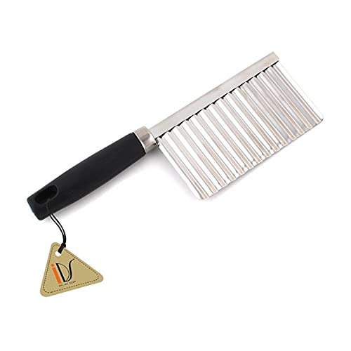 Stainless Steel Potato Wavy Edged Knife - Professional Kitchen Tool for Slicing, Dicing & Garnishing Vegetables & Fruits