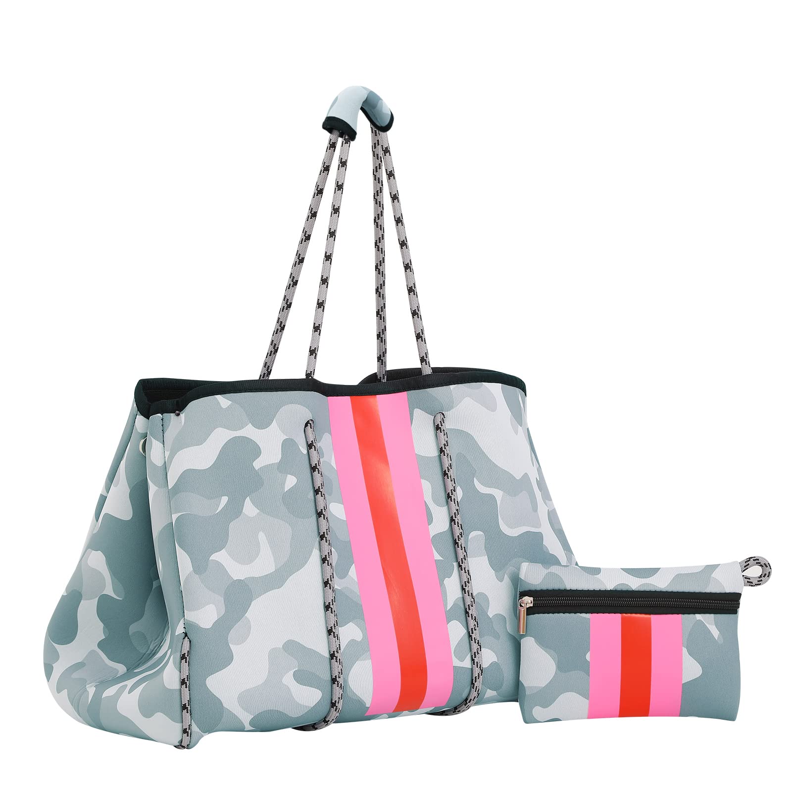MONOBLANKS Neoprene Tote Bag - Large Multipurpose Beach Bag for Women, Perfect for Travel, Gym, Pool, and Everyday Use