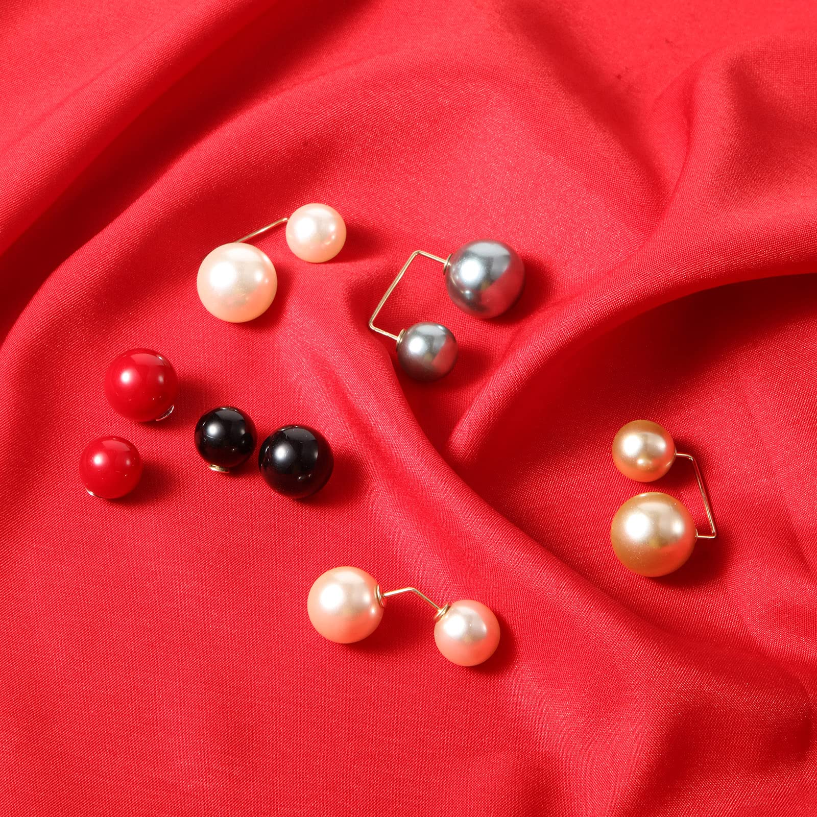 WILLBOND 6-Piece Artificial Pearl Brooch Pins - Elegant Anti-Exposure Neckline Safety Pins & Sweater Shawl Clips for Women - Perfect for Weddings, Parties & Formal Events (2 Stylish Designs)