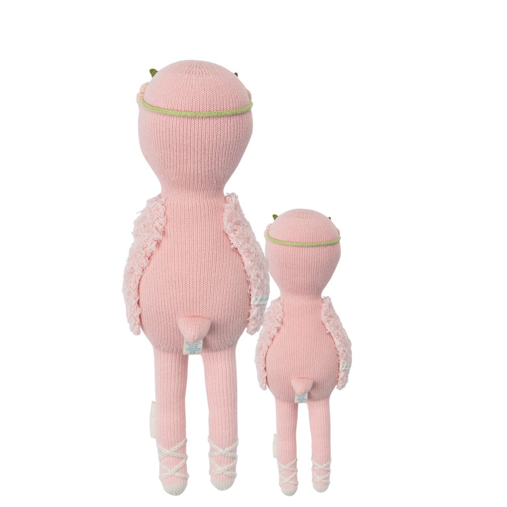 Cuddle+Kind Penelope the Flamingo Plush Toy - Hand-Knit Stuffed Animal for Kids & Adults | Perfect for Gifts, Nursery Decor, and Cuddling
