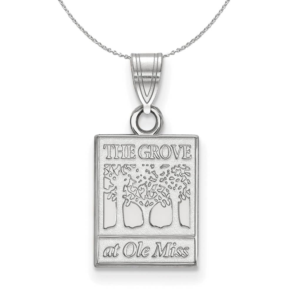 University of Mississippi Ole Miss Black Bow Sterling Silver Pendant Necklace - Perfect for Game Day, Graduation & School Spirit Gifts