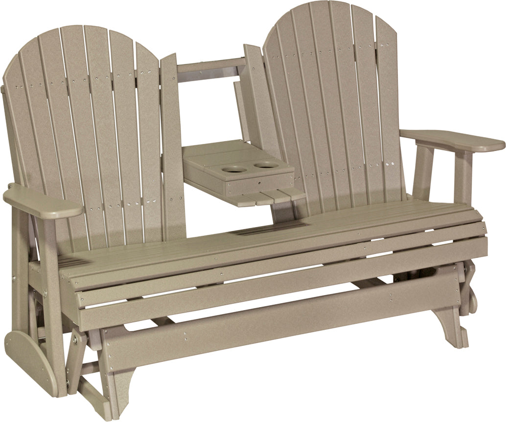 LuxCraft 5-Foot Premium Adirondack Glider Chair - Outdoor Patio Rocking Bench for Garden, Porch & Backyard Relaxation | Weather-Resistant & Comfortable Seating