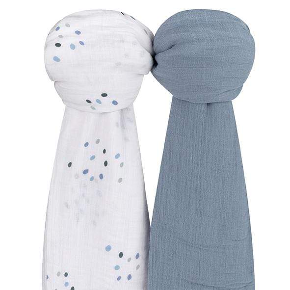 Ely's&Co. 100% Cotton Muslin Swaddle Blankets for Babies (2 Pack) - Soft & Breathable for Newborn Swaddling, Nursing Cover, Stroller Blanket