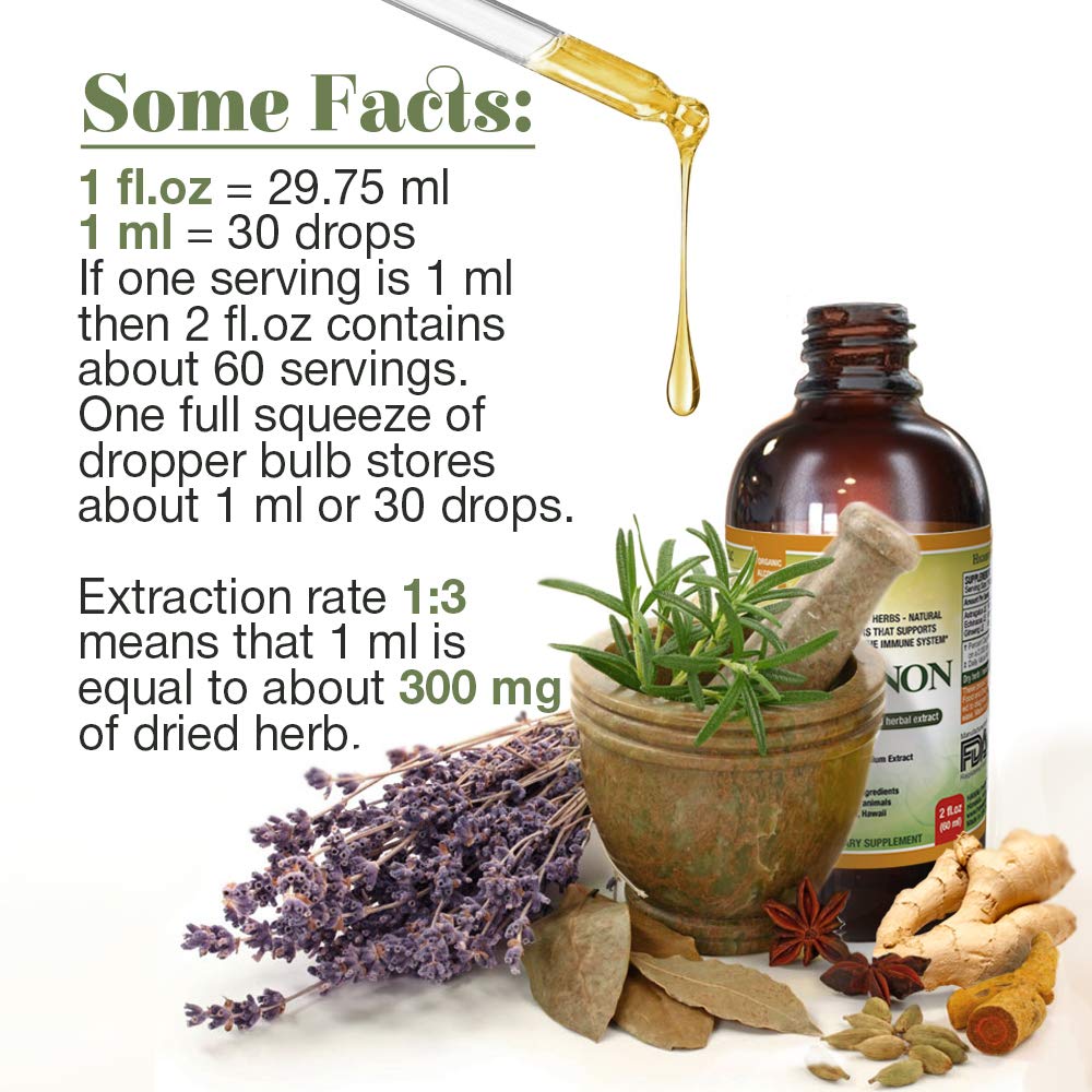 Natural Immune Support Supplement - Alcohol-Free Herbal Extract with Quina, OSHA, Echinacea & 9 More Powerful Herbs (32 oz) - Boost Wellness for Cold Season, Travel & Daily Immune Defense