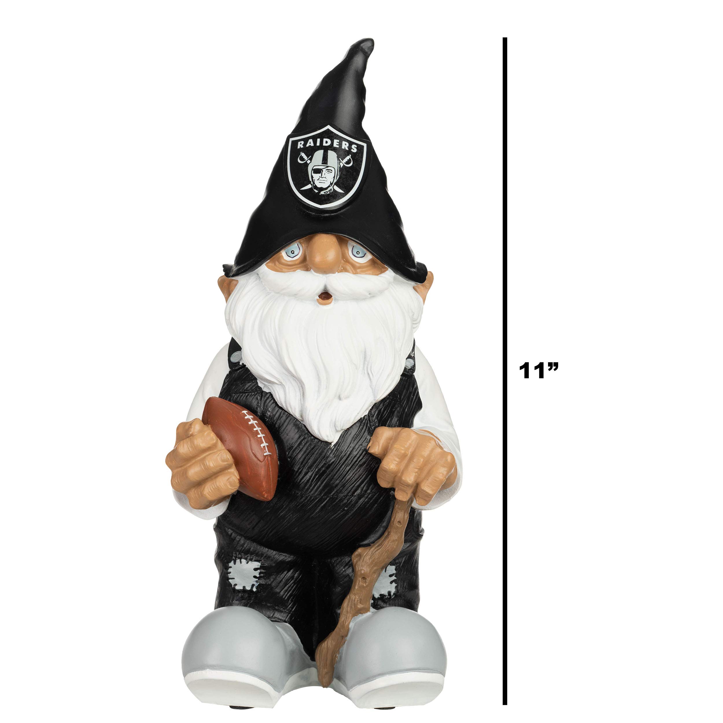 FOCO NFL Resin 11.5-Inch Team Logo Garden Gnome Statue - Outdoor Decor for Football Fans, Yard & Patio Decoration, Sports Themed Gift for Men
