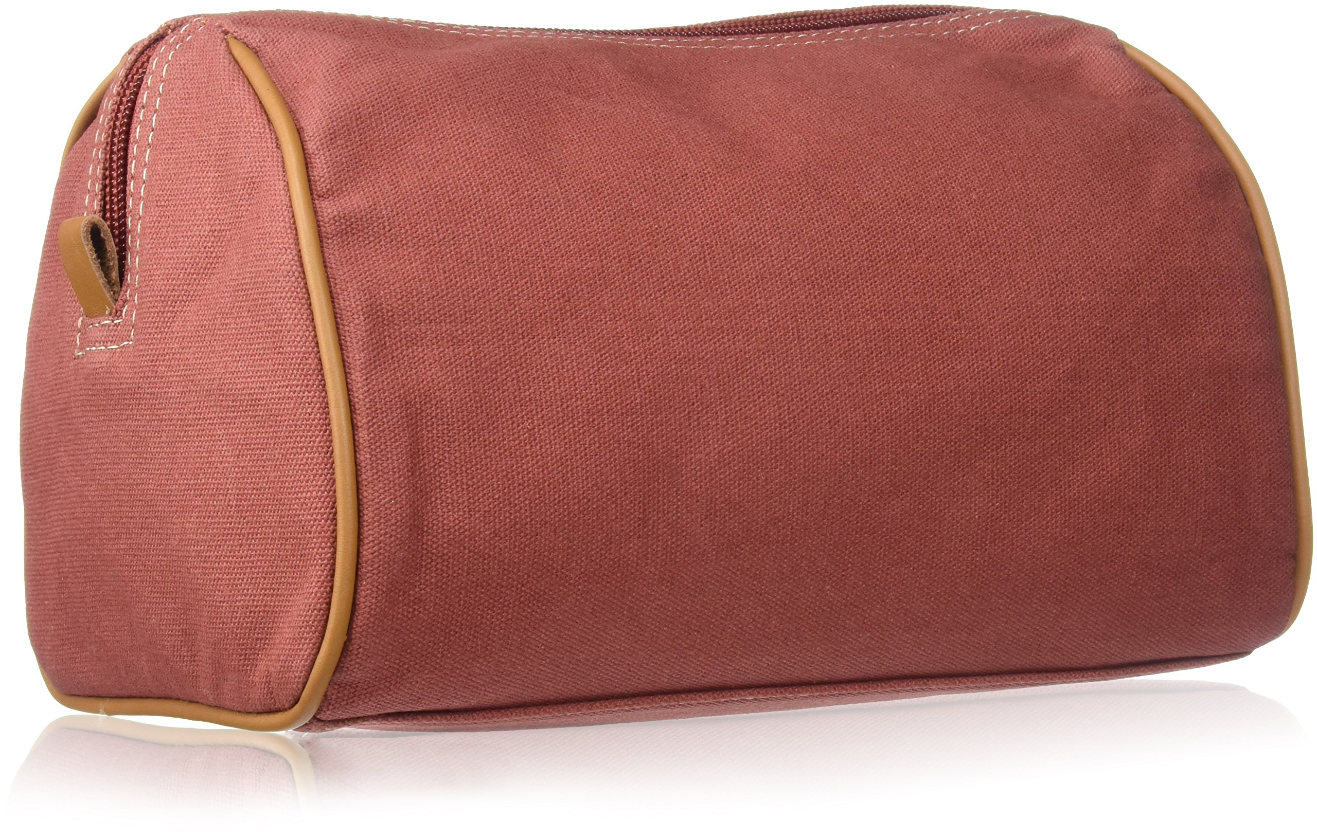 Timberland Men's Canvas & Leather Travel Toiletry Bag - Red One Size - Perfect for Camping, Business Trips & Weekend Getaways
