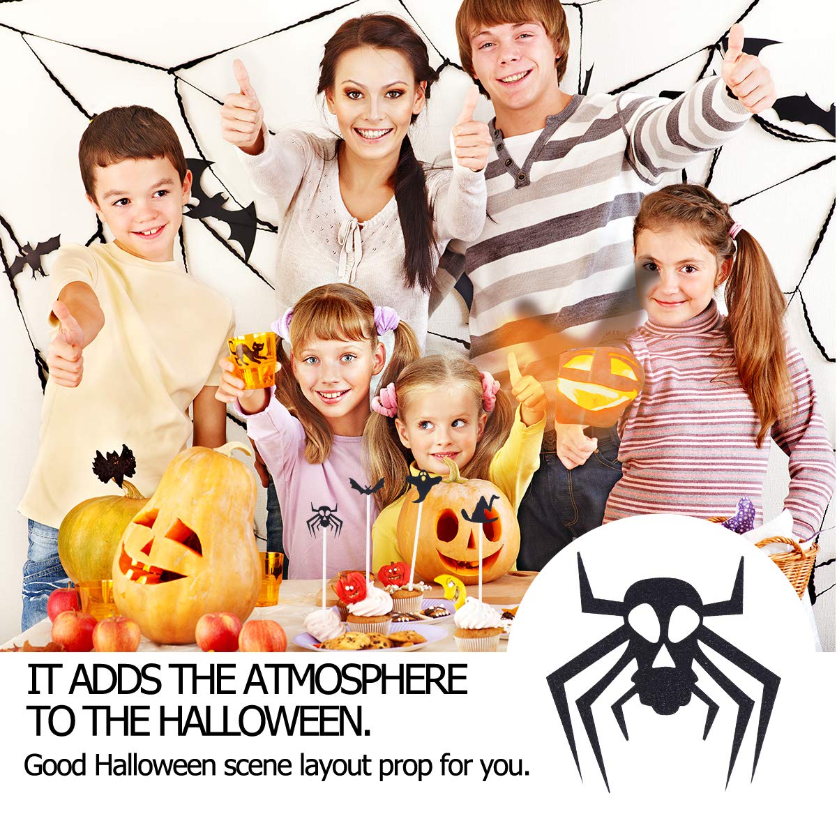 Balacoo 20pcs Halloween Cake Decorations Set - Spooky Cake Toppers, Cupcake Picks & Inserts for Halloween Party Desserts | Perfect for Halloween Cakes, Cupcakes, Cookies & Party Treats